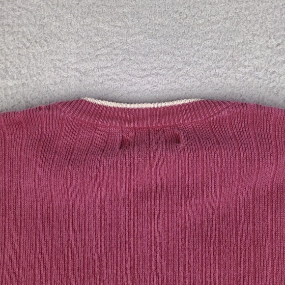 Vintage Aeropostale Sweater Mens Medium Red Burgundy V-Neck Long Sleeve Pullover - Picture 9 of 15